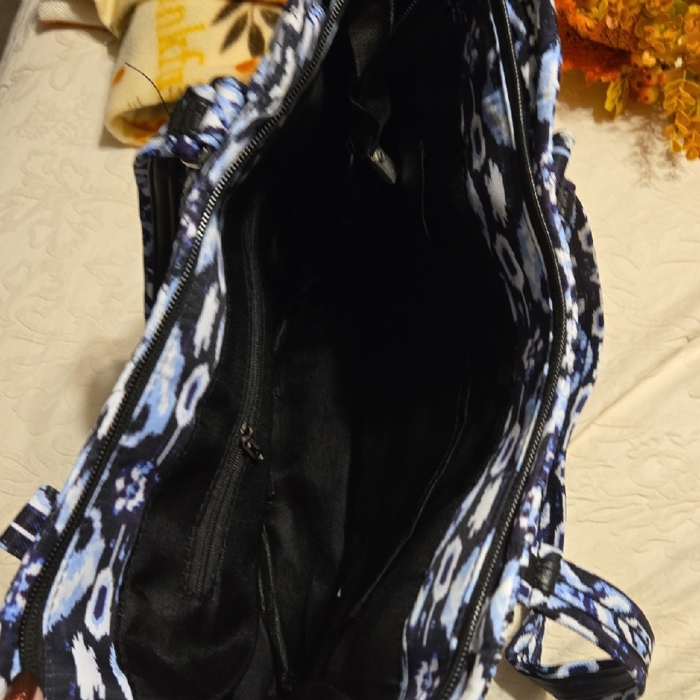 Vera Bradley Blue and Black Patterned Tote - Picture 5 of 6